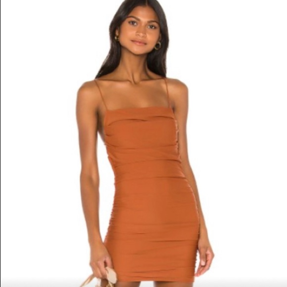 NEW Superdown Sonora Cross Back Dress color mocha